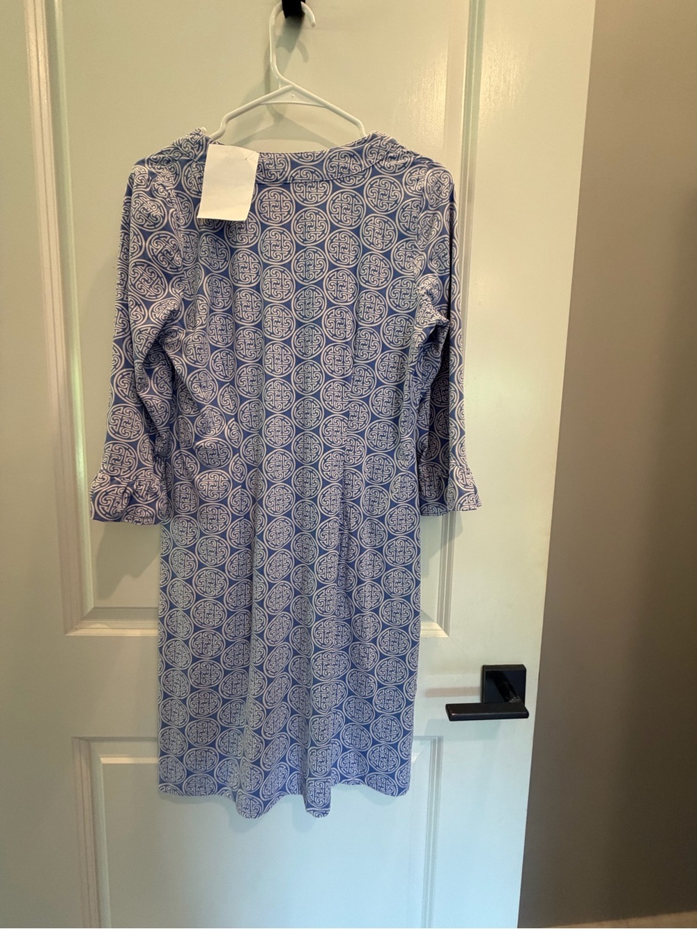 Katherine Way Blue & White Printed Midi Dress L - Picture 5 of 6